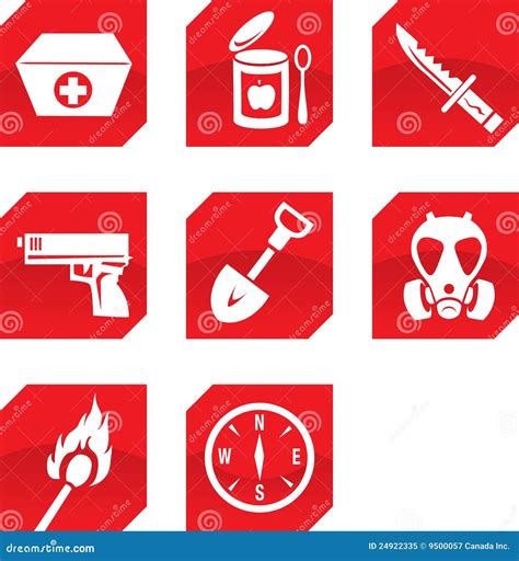 Survivalist Icons Stock Vector Illustration Of Survivalist 24922335