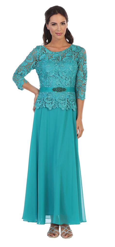 Off White Long Mother of the Bride Lace Chiffon Formal Gown for $179.99