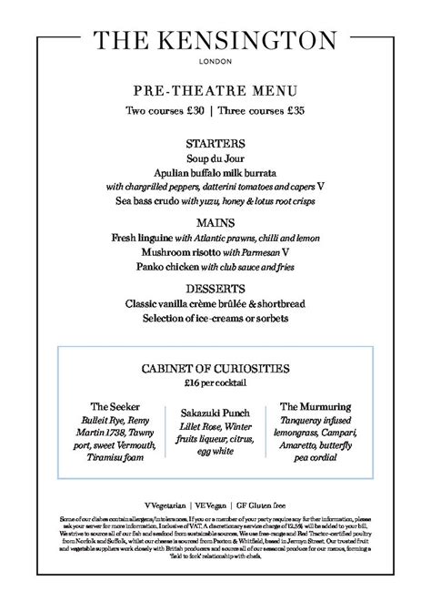 Ken A5 Pre Theatre Menu Jan23