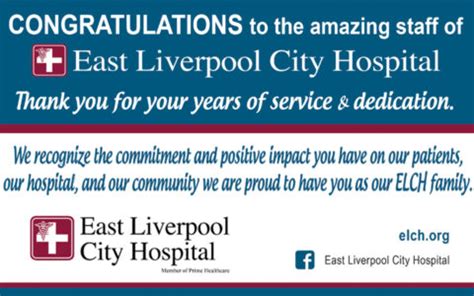 East Liverpool City Hospital Congratulates Their Amazing Staff For