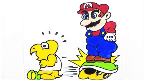 How to Draw MARIO Riding YOSHI यश सवर मरय क चतर कस Как