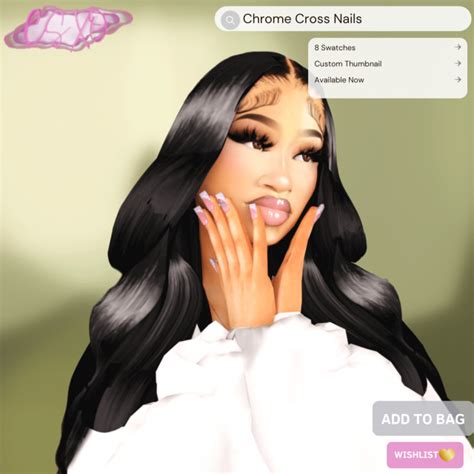 Chrome Cross Nails Cecesimsxo On Tumblr