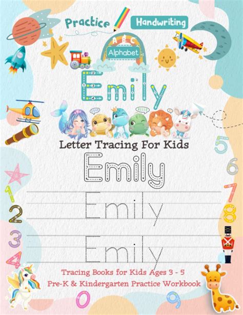 Buy Emily Letter Tracing For Kids Personalized Name Primary Tracing