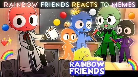 🌈rainbow Friends React To Animations Redblueorangeyellowgreen