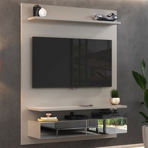Painel Para Tv Até 55 Polegadas 2 Gavetas Espelhadas Nude Bp1060e