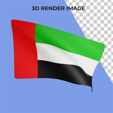 Premium Psd 3d Rendering Of United Arab Emirates Flag Concept United