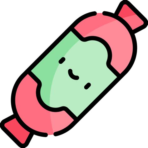 Salami Kawaii Lineal Color Icon