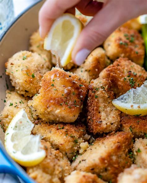 Garlic Butter Chicken Bites With Lemon Asparagus Blondelish