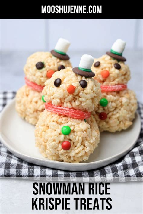 Snowman Rice Krispies Treats Mooshu Jenne