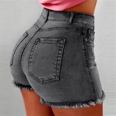 Sexy Woman Denim Shorts Hot Pants Jeans Push Up Skinny Slim High Waisted Denim Short Skirts Plus