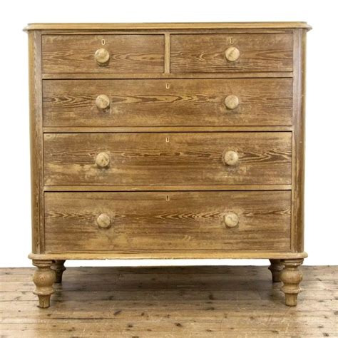 Victorian Antique Pitch Pine Chest Of Drawers In Antique Chests Of Drawers