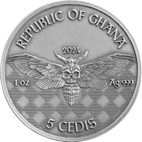 Ghana 2024 5 Cedis Biker Memento Mori 1oz Silver NumisCollect