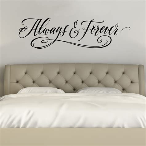 Always And Forever Love Wall Decals Bedroom Wall Art Quotes