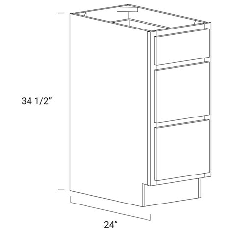 Cc Sla Db Pa Choice Slate Three Drawer Base Cabinet