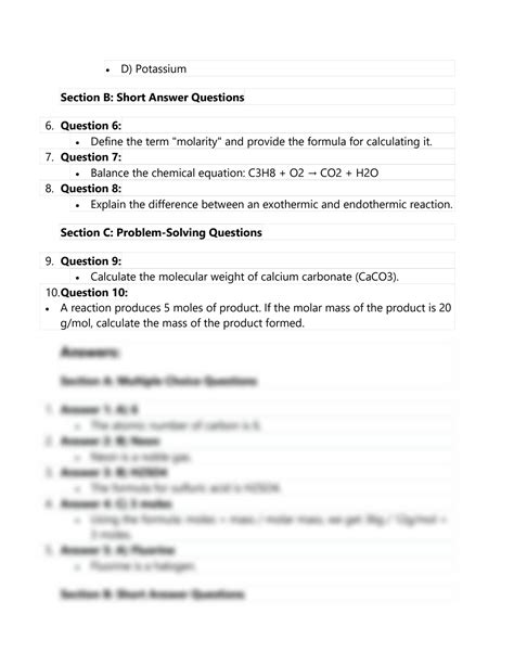 Solution Mastering Chemistry Practice Exam V And Answers Studypool