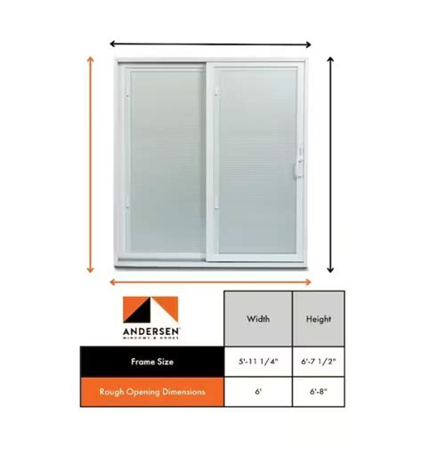 Andersen 70 12 In X 79 12 In 200 Series White Left Hand Perma Shield Gliding Patio Door With