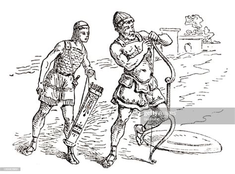 Telemachus Bringing A Bow To His Father Odysseus High-Res Vector ...