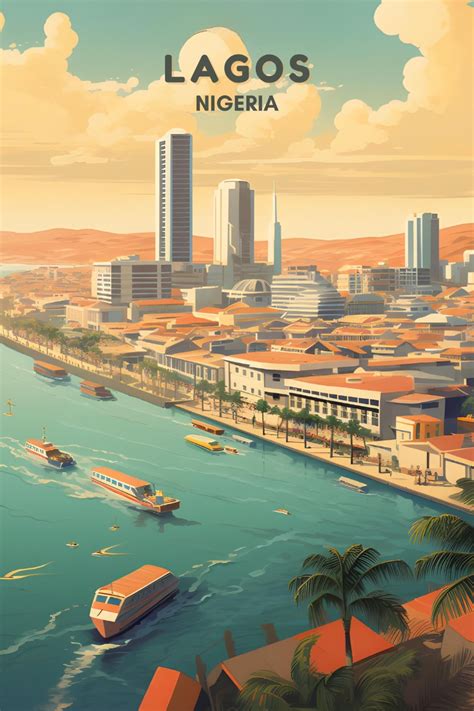 Retro Travel Wall Art: Lagos, Nigeria | Travel wall art, Black art