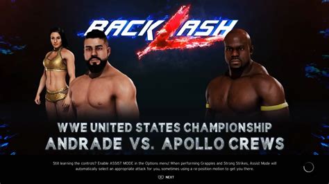 Wwe Backlash Apollo Crews Vs Andrade For The Wwe United States