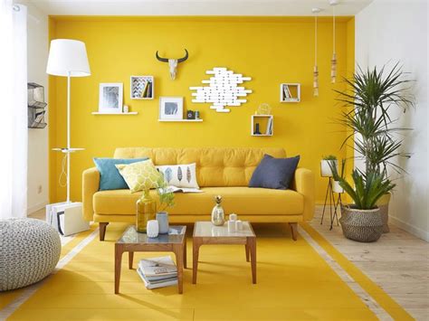 Couleur Jaune Dans Le Salon 19 Inspirations Déco Et Tendance