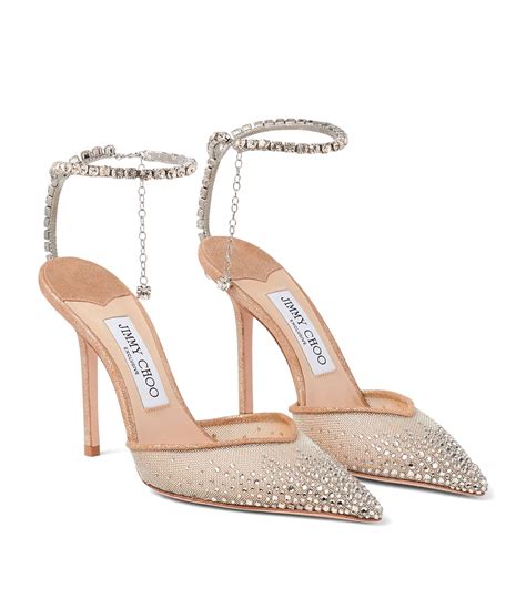 Womens Jimmy Choo Multi Saeda 100 Crystal Embellished Pumps Harrods UK