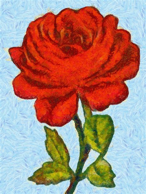 Red Rose Painting Free Stock Photo - Public Domain Pictures