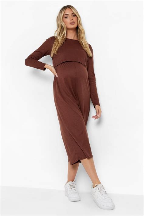 Maternity Rib Nursing Culotte Jumpsuit Boohoo