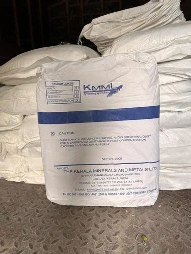 KMML Titanium Dioxide Rutile RC 822 For Industrial 25 Kg At Rs 255 Kg