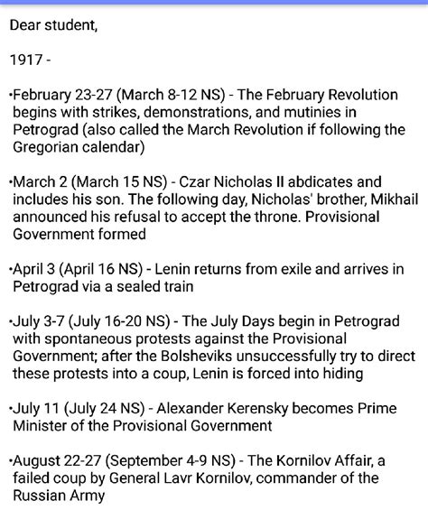 Draw a timeline of febuary revolution - Social Science - Socialism in ...