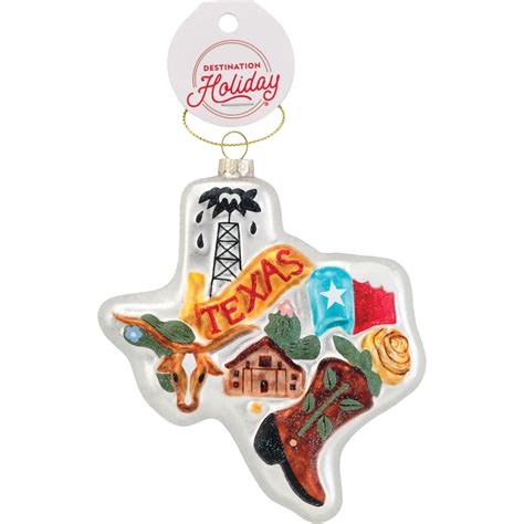 Destination Holiday Texas Shaped Christmas Tree Ornament - Shop ...