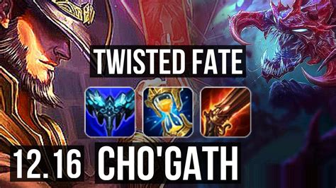 TWISTED FATE Vs CHO GATH MID 1 7M Mastery 1100 Games 2 1 6 KR