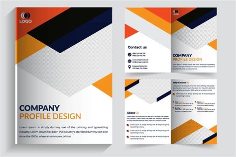 Corporate Business Brochure Template Design Bi Fold Brochure Template