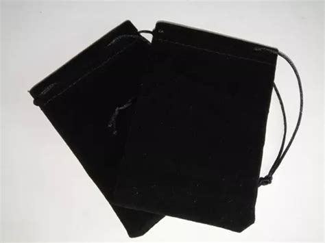 25 Bolsas De Terciopelo Premium 7 9cm Color Negro Envío gratis