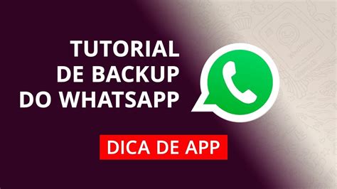 Como Fazer Backup Do WhatsApp Tutorial YouTube