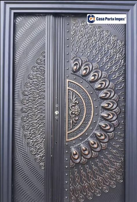 steel security doors enhance  home security double door peacock