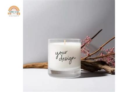 Aesthetic Glass Candle Jar Mockup Graphic By Printablesbyashi