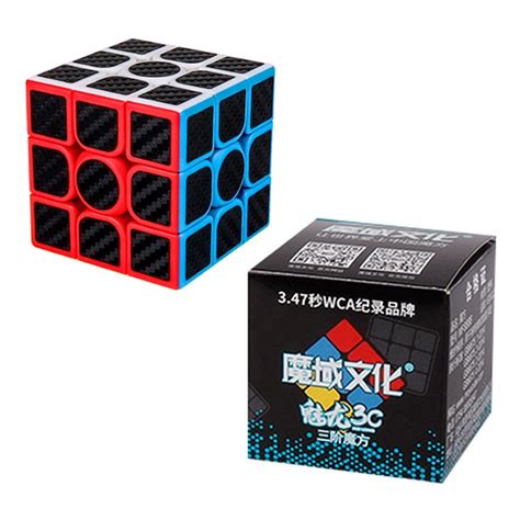 Cubo Mágico 3x3x3 Carbon Profissional Giro Rápido Original Submarino