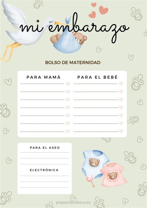 👶💖 Plantillas Diario De Embarazo Para Imprimir Pdf Gratis