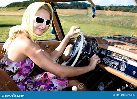 Woman And Classic Car Stock Image Image Of Vintage Revival 11318823