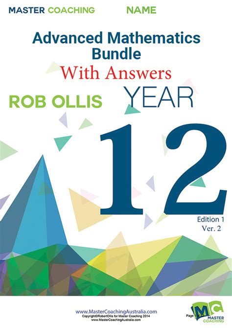 Year 12 2u Advance Mathematics Bundle Master Coaching Australia