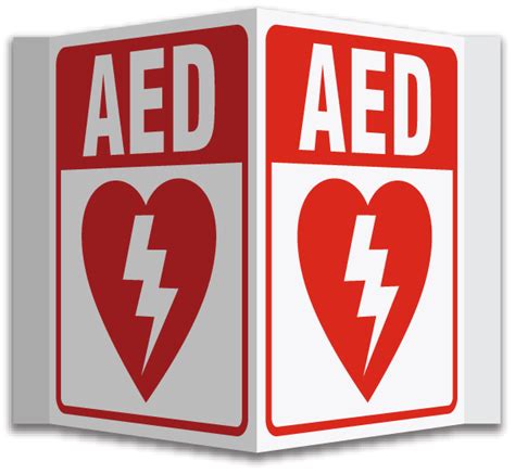 3-Way AED Sign - Save 10% Instantly