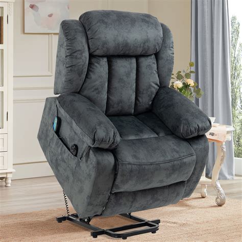 BTMWAY Extra Wide Electric Lift Recliner Chair with Heat Therapy ...