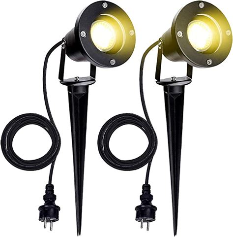 Jopassy Gartenbeleuchtung Led Er Set Led Gartenleuchte Mit Erdspie