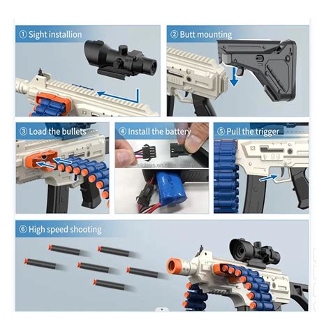 New M Electric Submachine Airsoft Gun Toy Blaster With Foam