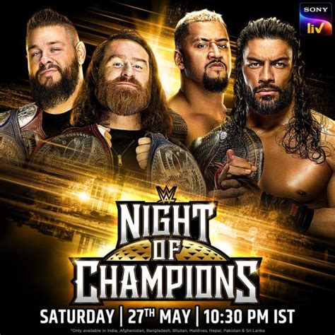 WWE Night Of Champions 2023 Live On Sony Sports Ten 1 , Sony Sports Ten 3 & Sony Sports Ten 4