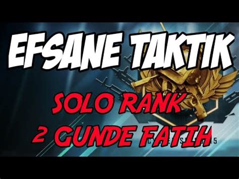 SOLO RANK PUBG MOBİLE RANK KASMA TAKTİKLERİ TEKLİ ÜŞN NASIL FATİH