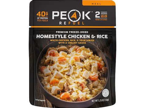 Peak Refuel Homestyle Chicken And Rice Freeze Dried Food 515oz