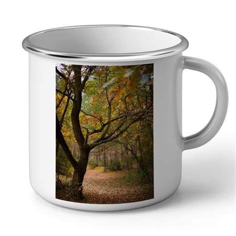 Mug En M Tal Emaill For T D Automne Ch Ne Paysage Nature Sauvage