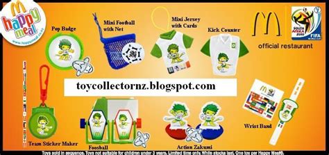 Toy Collector New Zealand Mcdonalds Fifa World Cup Toys 2010