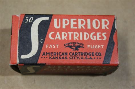 Empty Superior Cartridges American Cartridge Company 22 Lr Vintage Ammo Box Ebay